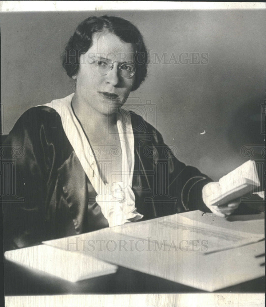 1934 Press Photo Judge Anna Kross Opinion Womens Court - Historic Images