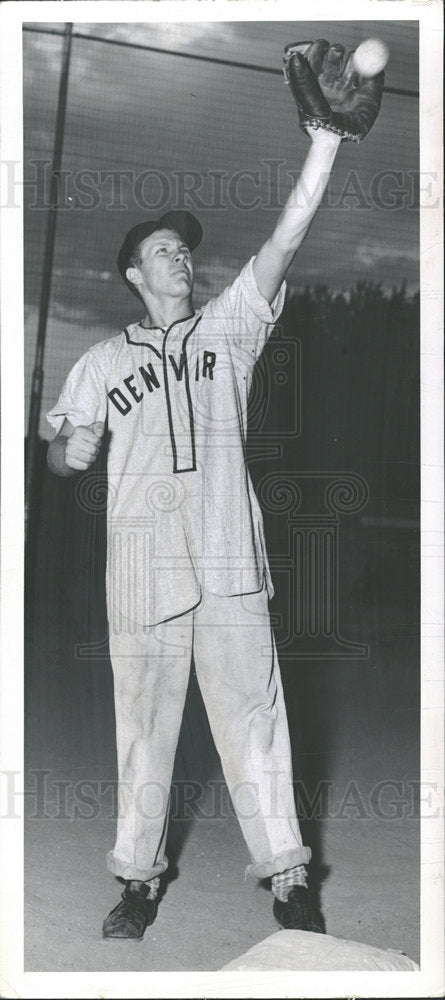 Press Photo Denver Baseball Player Bill Faddis - Historic Images