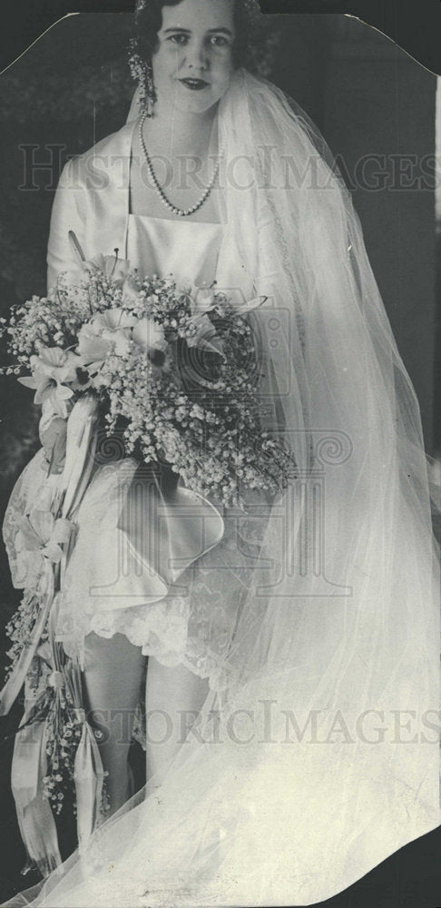 None Press Photo Press Photo a bride 1920's - Historic Images
