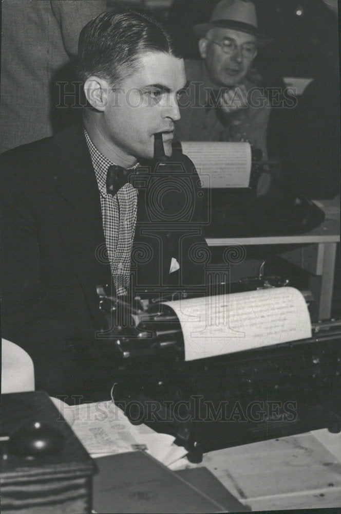 1938 Press Photo Alan Gould Sports Writer - Historic Images