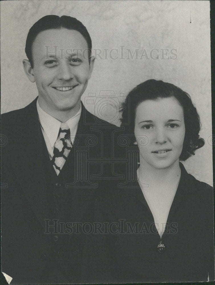 1933 Press Photo Herman Fisk and Patricia Peltzel - Historic Images