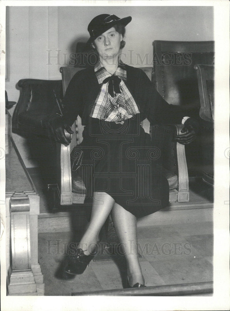 1934 Press Photo Mrs. Mabel Neal Juror Doke Trial - Historic Images