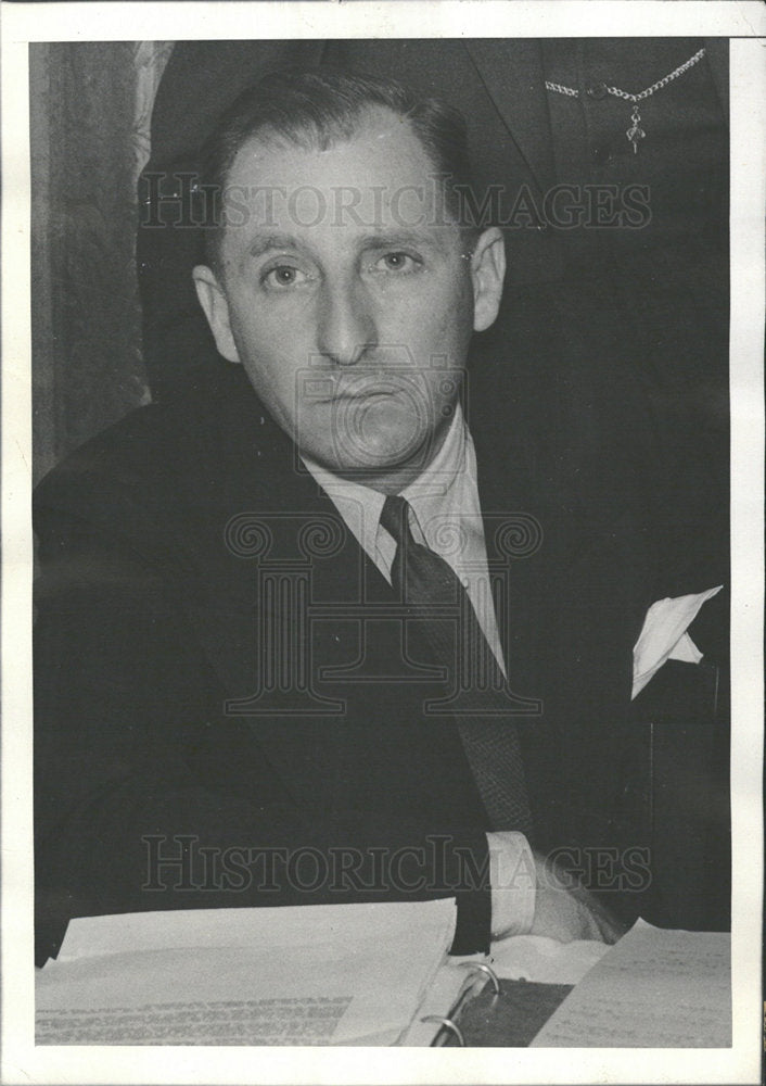 1933 Press Photo Buron Fitts California Politician  - Historic Images