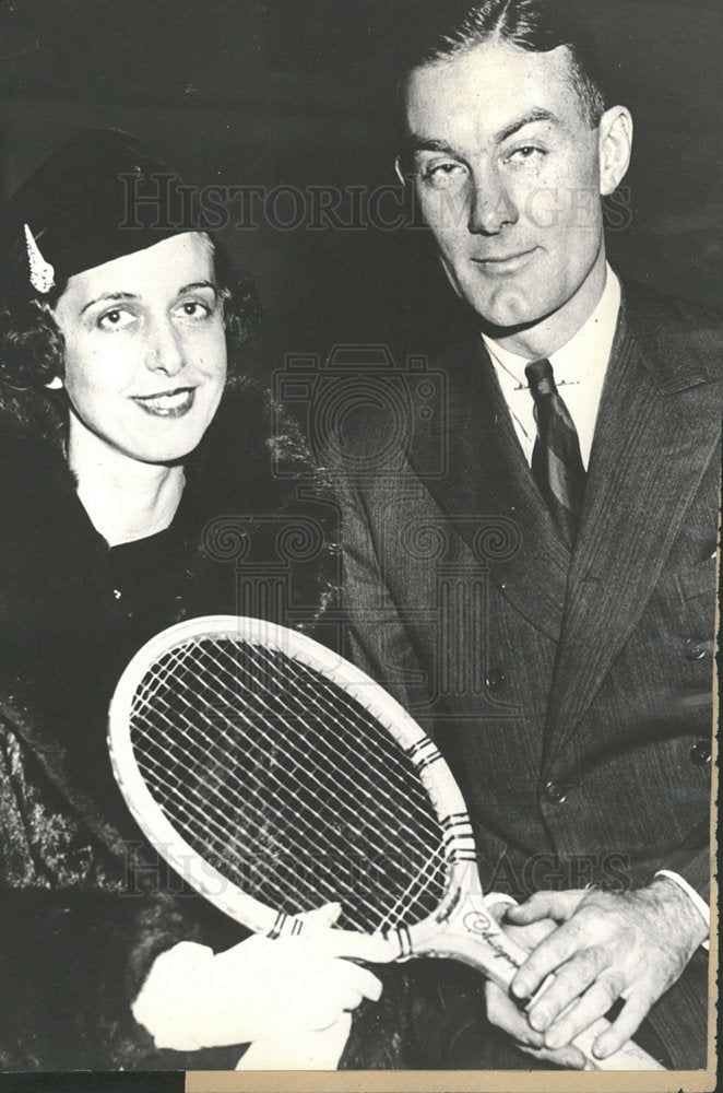 1935 Press Photo George Lott, Jr. Edith Collinson - Historic Images