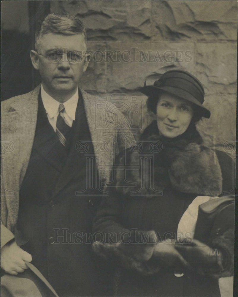 1935 Press Photo Pres Princeton Univ Dodds With Wife - Historic Images