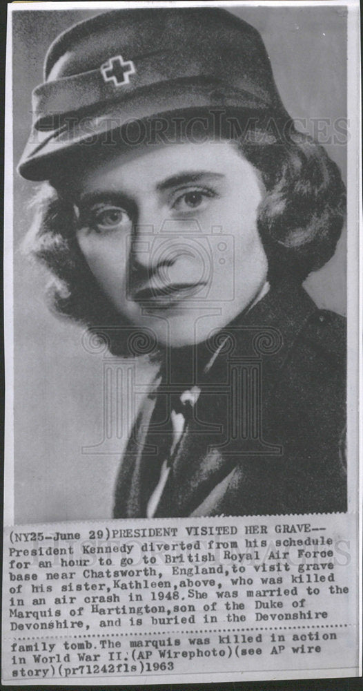 1963 Press Photo Kathleen Kennedy Circa 1948 - Historic Images
