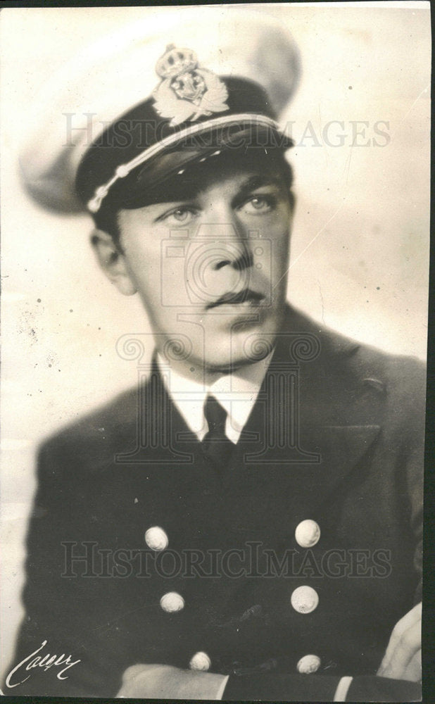 1935 Press Photo Prince Bertil Portrait Navy Uniform - Historic Images