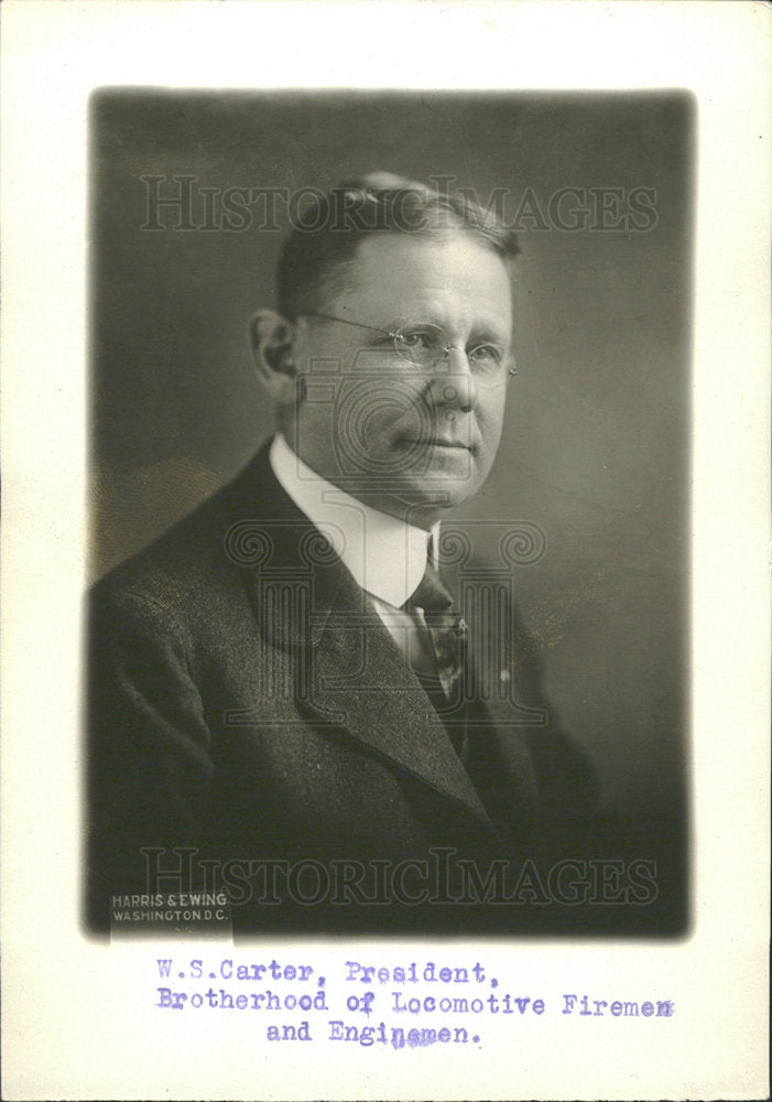 Undated Press Photo W.S. Carter Brotherhood Locomotive - Historic Images