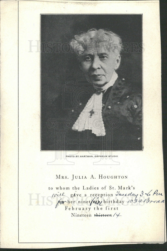 1914 Press Photo Mrs Julia Houghton  Ladies of St. Mark - Historic Images