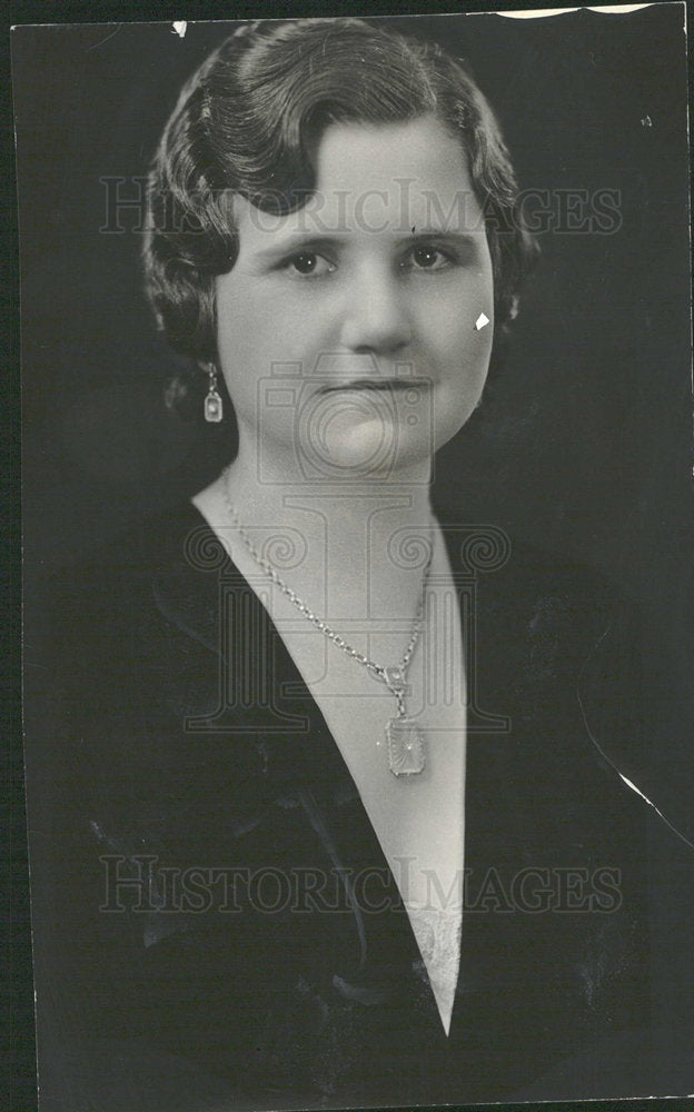 1932 Press Photo Mrs.Leon F.Le Brun Denver Visitor. - Historic Images