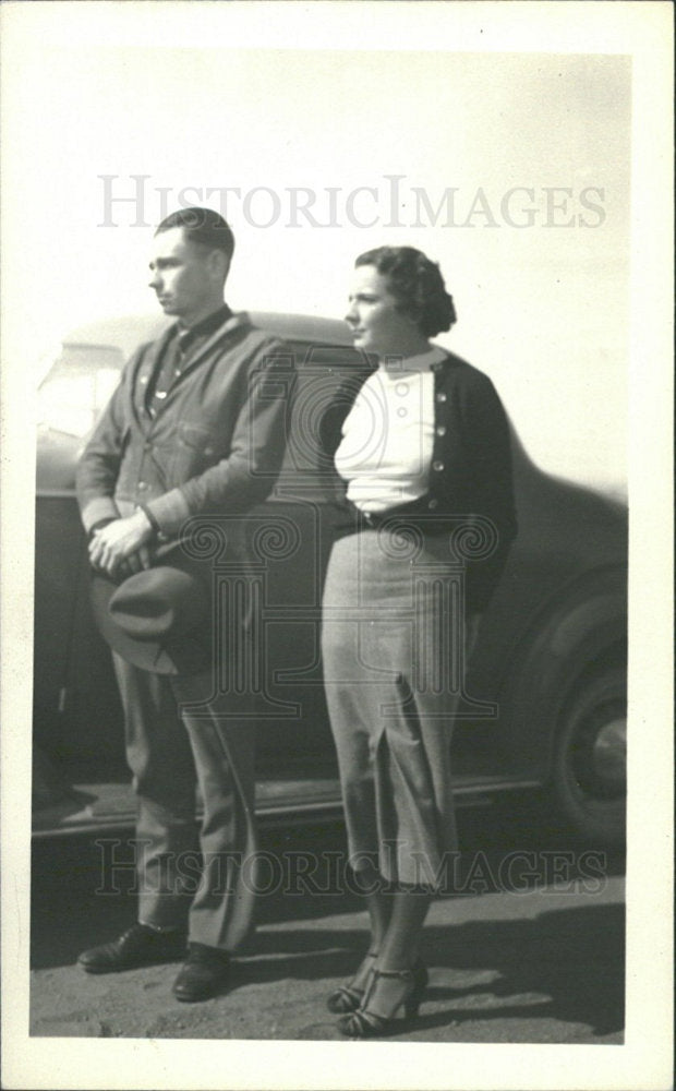 1936 Press Photo Herman Elobury, Mrs. Ezra Nogoman - Historic Images