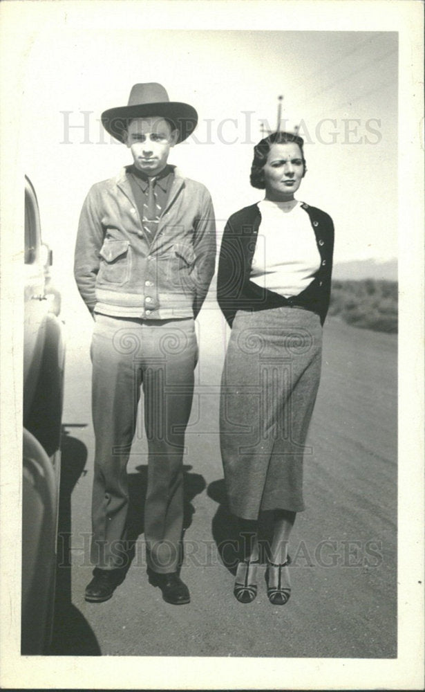 1936 Press Photo Herman Elobury, Mrs. Ezra Nogoman - Historic Images