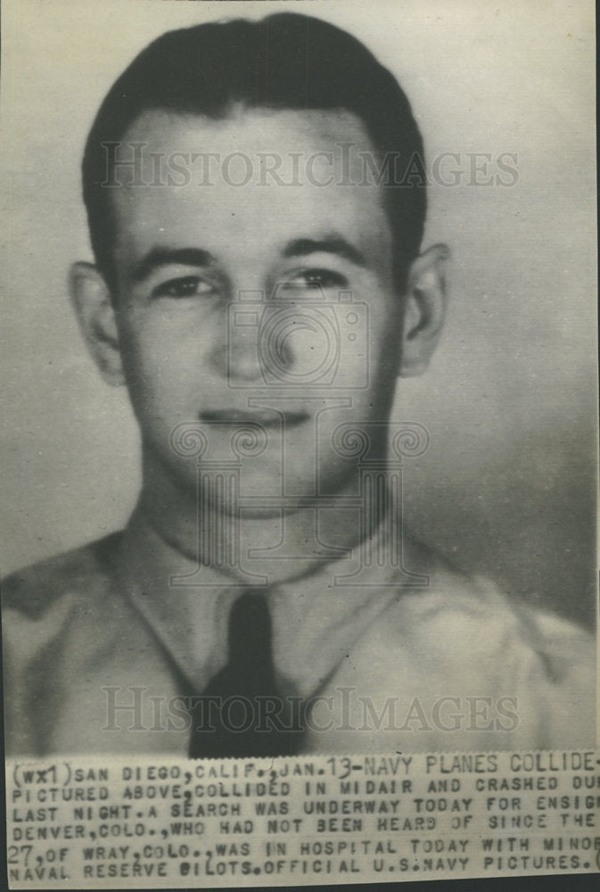 1940 Press Photo Harold N Funk US Navy - Historic Images