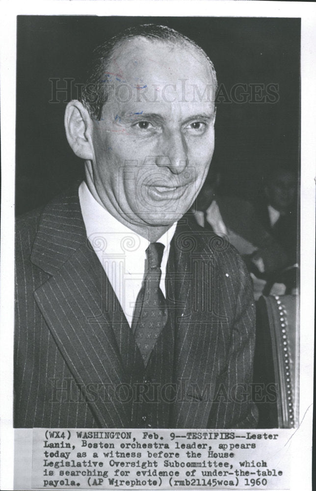 1960 Press Photo Lester Lanin Boston Orchestra Leader - Historic Images