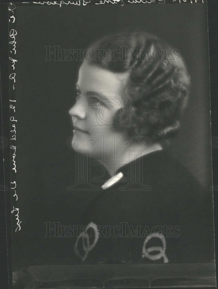 1934 Press Photo Mrs Ralph E Johnson - Historic Images