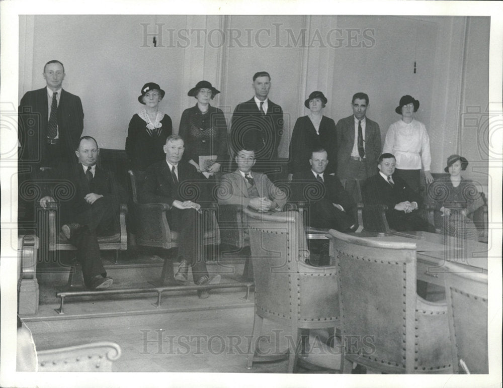 1934 Press Photo Judson Doke Trial Jurors - Historic Images