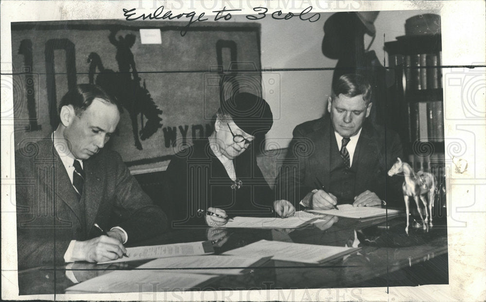 1940 Press Photo Democratic Electors Wyoming - Historic Images
