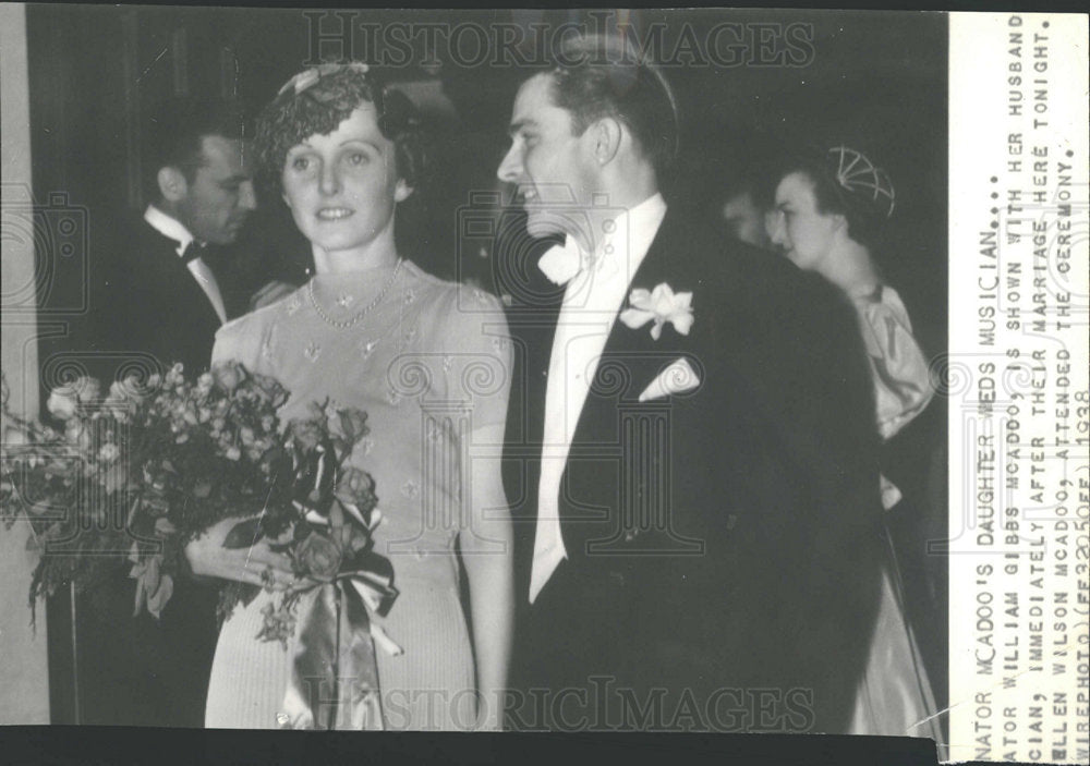 1938 Press Photo William Gibbs Mcadoo Wilson Ceremony - Historic Images