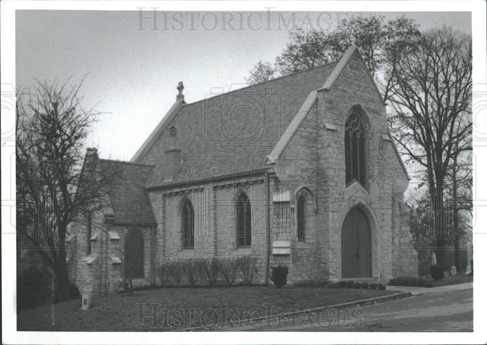 1977 Press Photo Cemeteries Elwood Chapel Henderson  - Historic Images