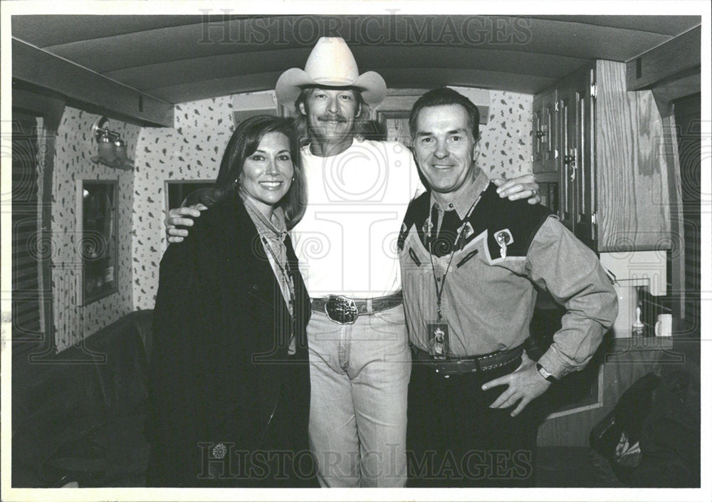 1995 Press Photo Shelley Bill Farley Alan Jackson Star  - Historic Images