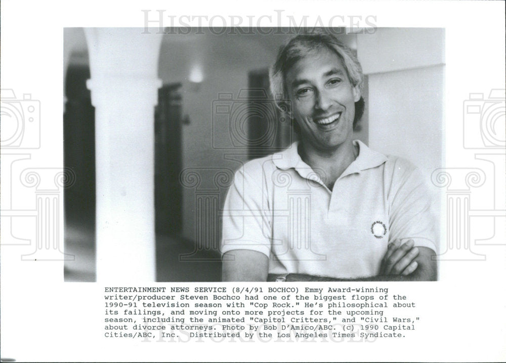 1991 Press Photo Stven Bochco Capitol Critters  - Historic Images