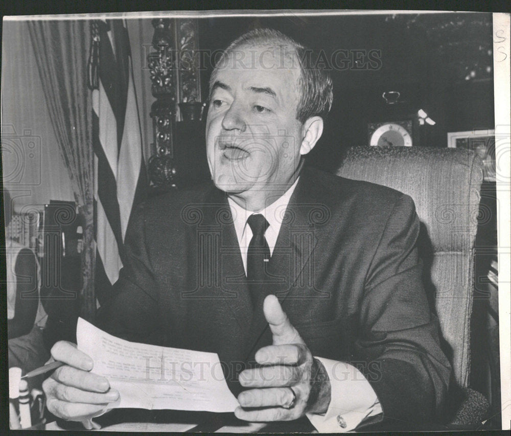 1968 Press Photo Vice president Humphrey Dem nominee  - Historic Images