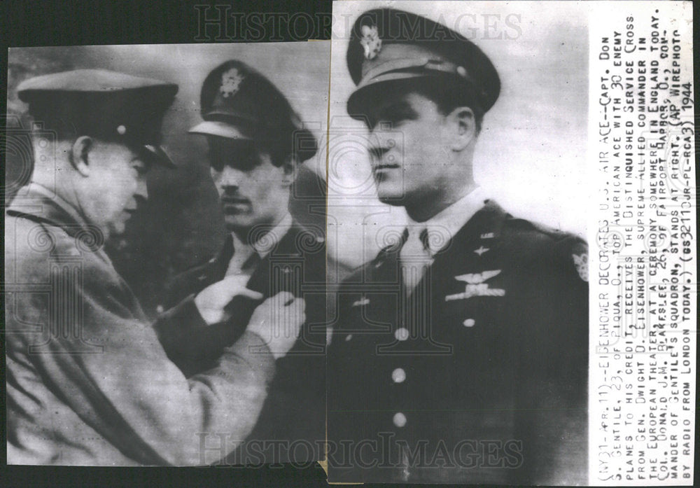 1944 Press Photo Donald M Blakceslee Colonel Chicago - Historic Images
