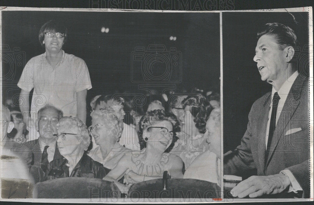 1966 Press Photo Ronald Reagan Claremont GOP Jim Miller - Historic Images