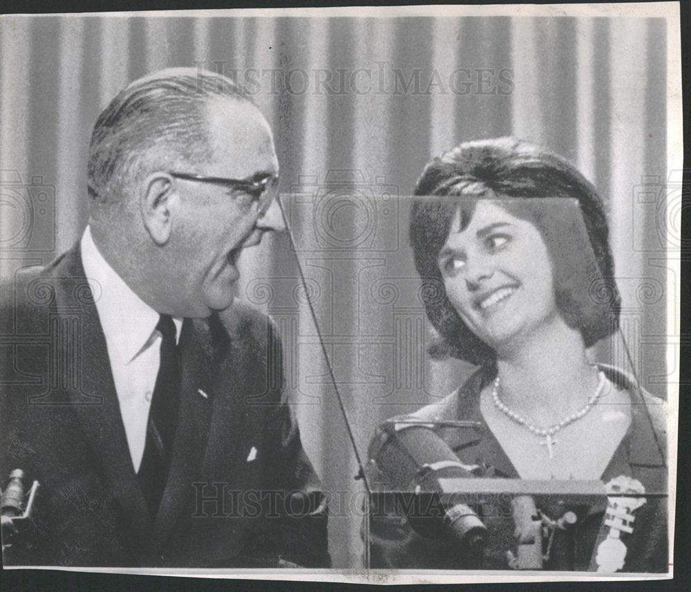 1964 Press Photo President Johnson Atlantic City Lynda - RRY30617 - Historic Images