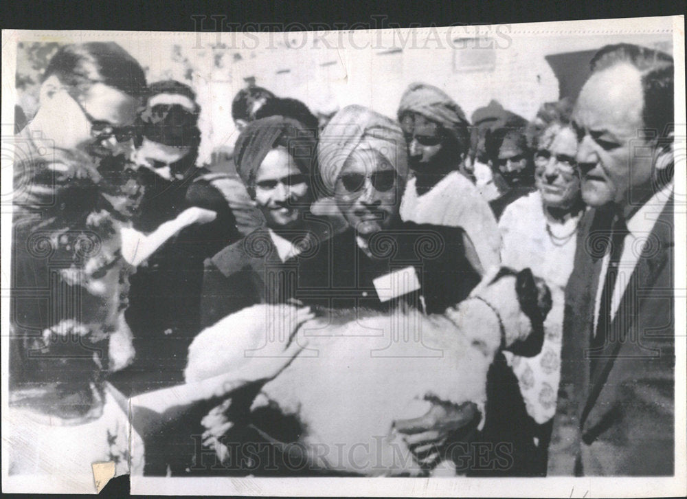 1986 Press Photo Jane William President Hubert Humphrey - Historic Images