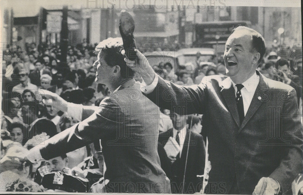 1964 Press Photo Hubert Humphrey Politician President - Historic Images