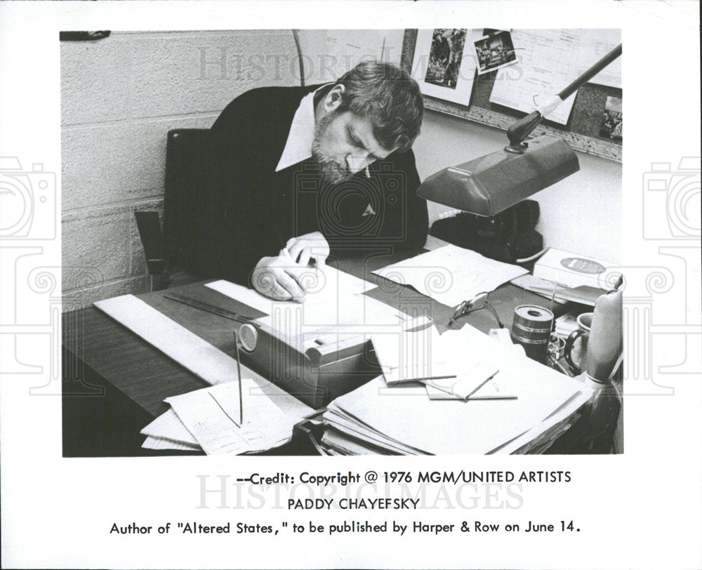 1978 Press Photo Paddy Chayefsky author Altered States - Historic Images
