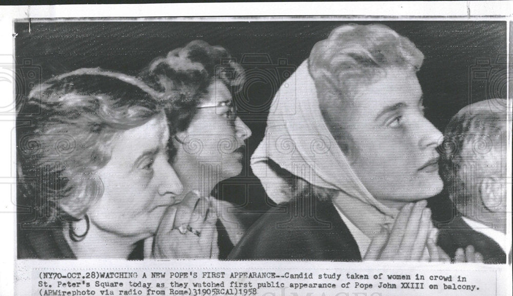 1958 St Peter Square Pope John XXII Balcony-Historic Images
