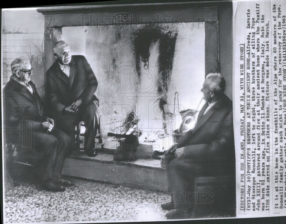 1963 Press Photo Pope John XXIII Roman Catholic Church - Historic Images