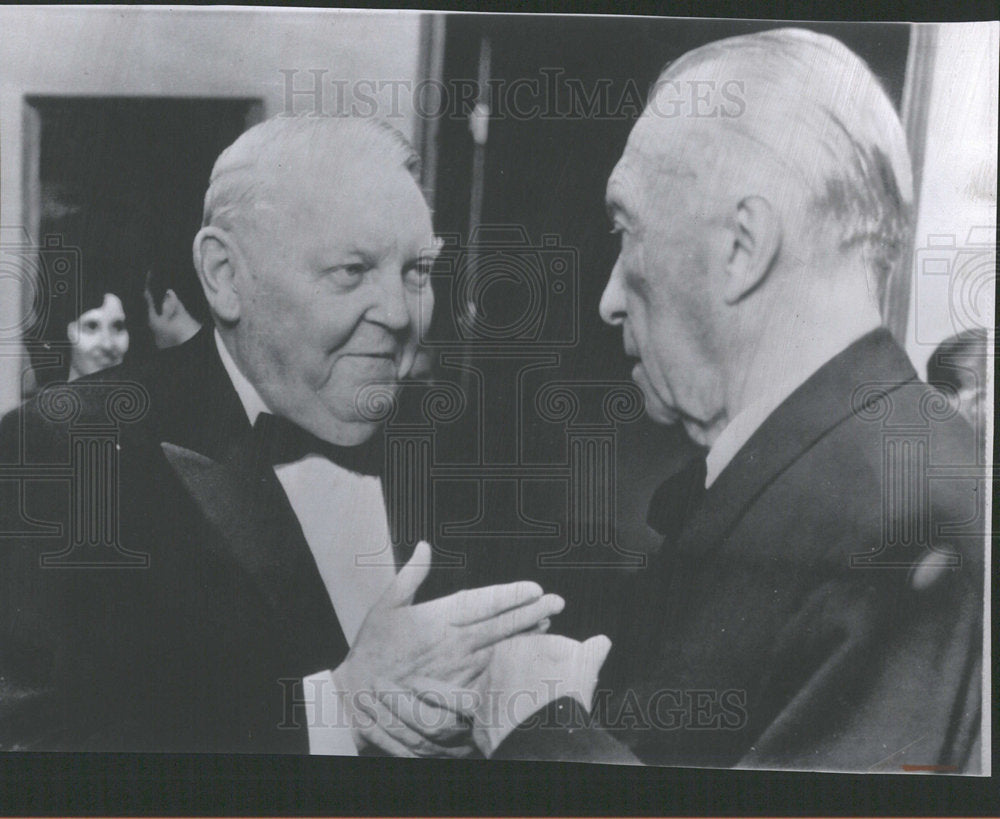 1963 Press Photo Ludwig Wilhelm Erhard German Politics - Historic Images
