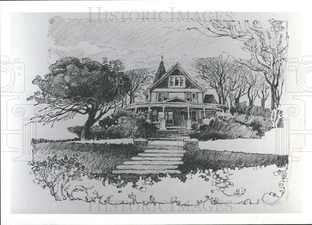 1982Press Photo Victorian Home Joliet opened for public - Historic Images