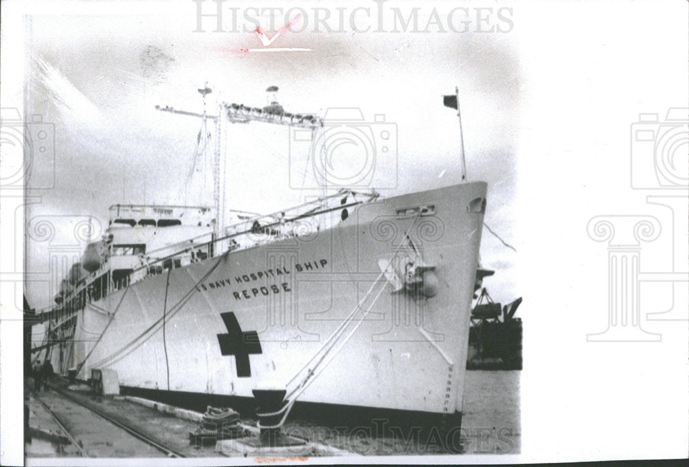 1967 Press Photo U.S. Navy Hospital Ship Repose - Historic Images