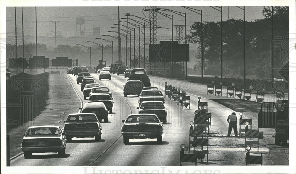 1992 Press Photo Stevenson Expressway Highway Chicago - Historic Images