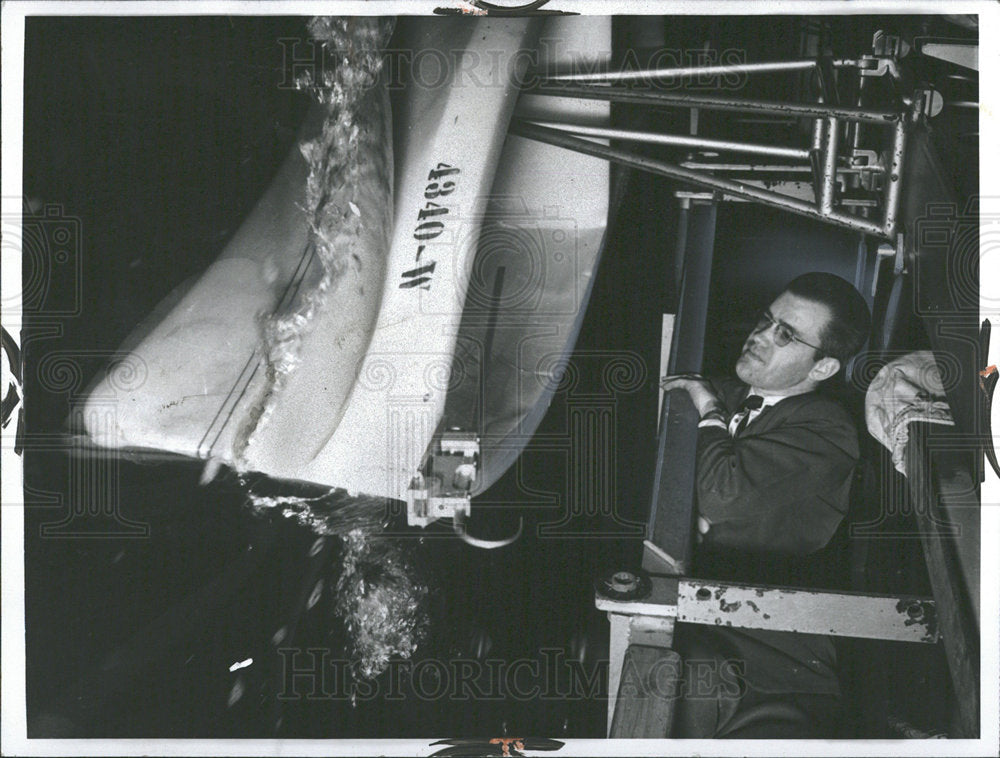1966 Press Photo David Taylor Naval Architect Chicago  - Historic Images