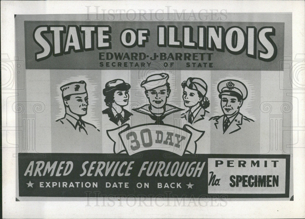 1945 Press Photo GI Temporary Motor Vehicle License - Historic Images