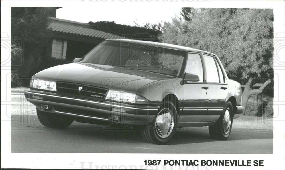 1986 Press Photo Pontiac 1987 Bonneville New Design - Historic Images