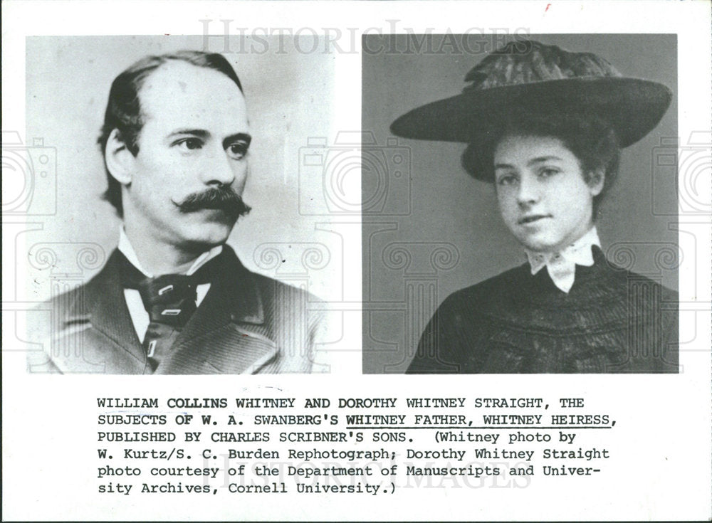 1980 Press Photo William Collins Whitney Dorothy Burden - Historic Images