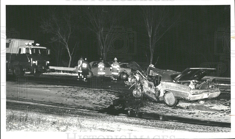 1980 Press Photo Barrington Northwest Highway Collision - Historic Images