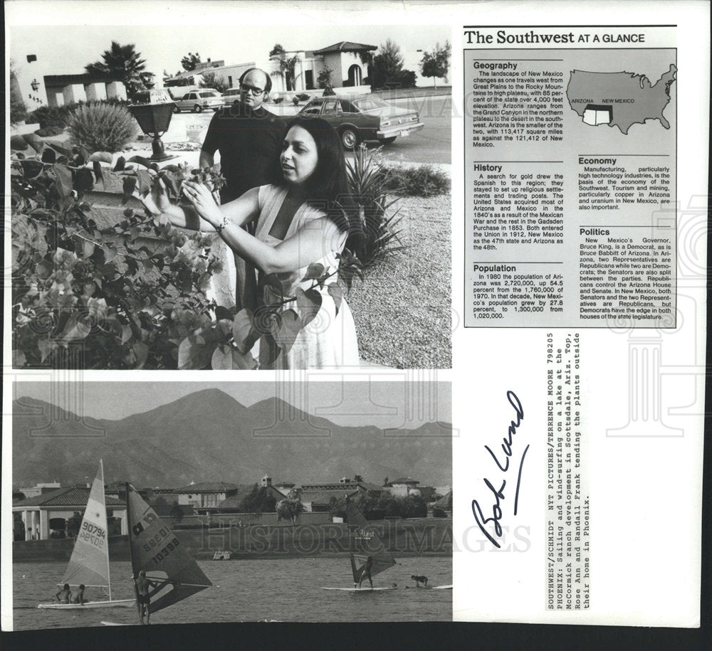 1982 Press Photo Scottsdale Arizona Phoenix Sailing - Historic Images