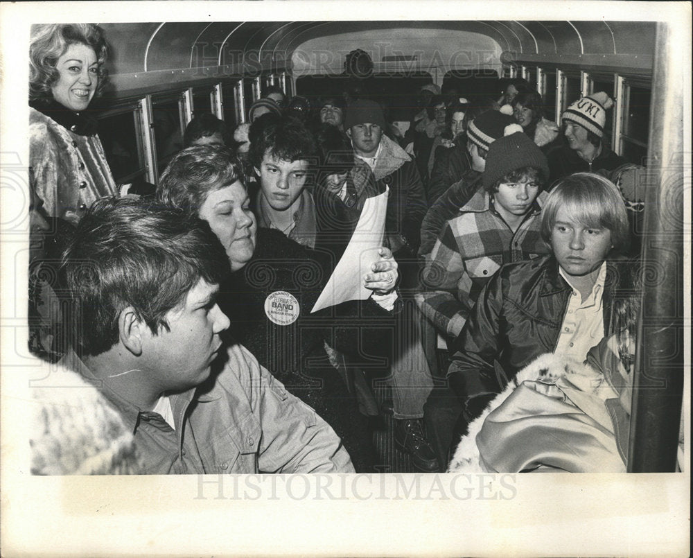 1977 Press Photo Hernando school band inauguration met - Historic Images
