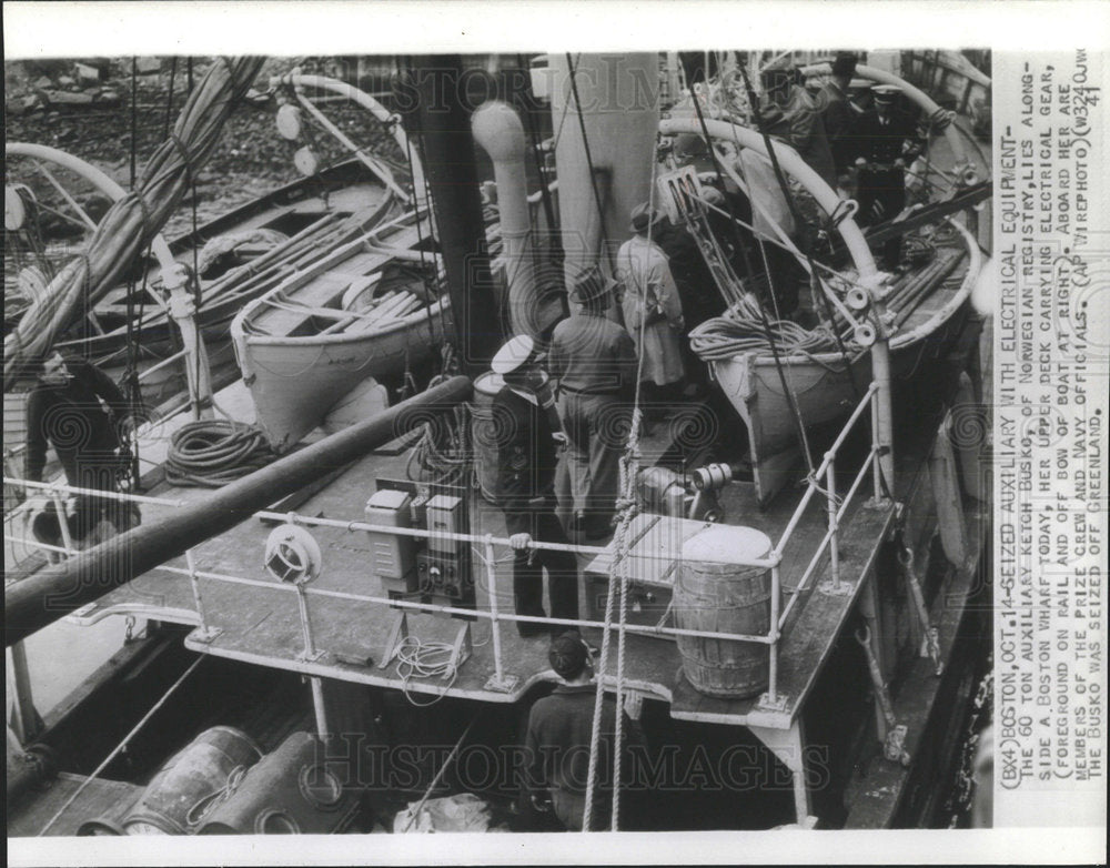 1941 Press Photo Ketch Busko electrical equipment seiz - Historic Images
