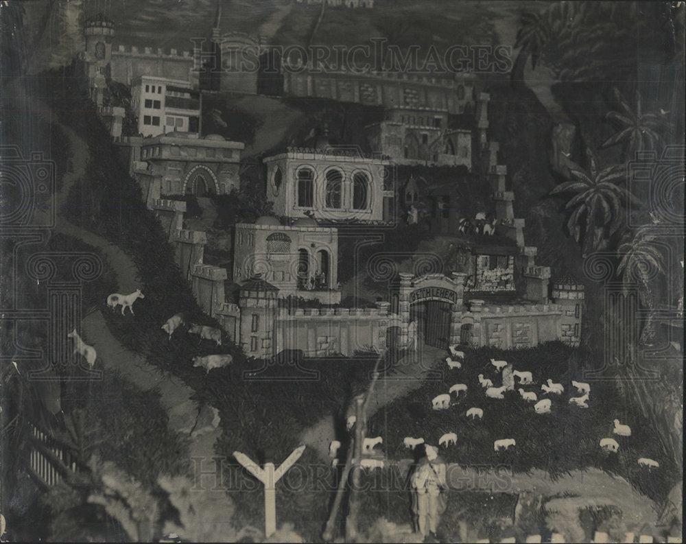 1934 Press Photo St Elizabeth chruch Town Bethlehem - Historic Images