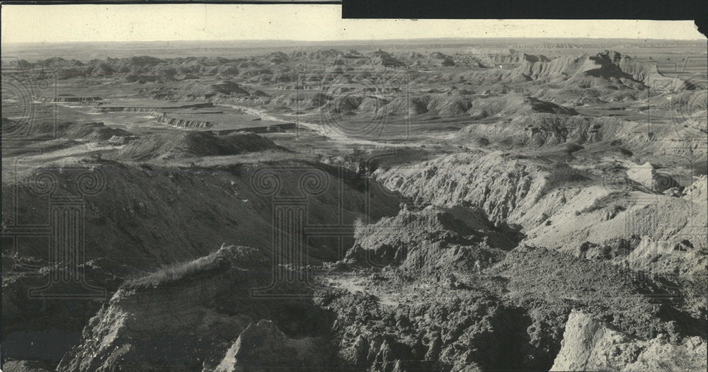Press Photo White river Bad Land Lease Ground Fierce - Historic Images