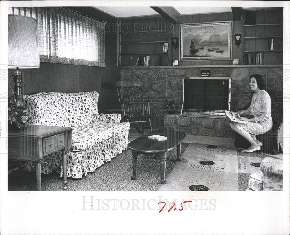1965 Press Photo Parade Of Homes Family Room - Historic Images