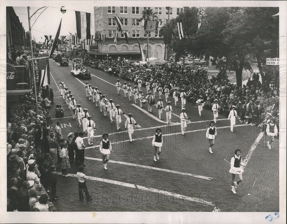 Press Photo Palmetto band during parade - Historic Images